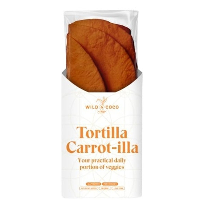 Wild & Coco BIO Tortilla Carrot-illa mrkvová (4×45 g)