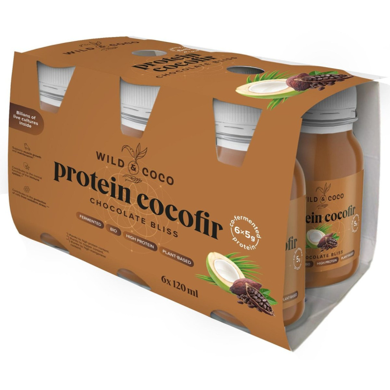 Wild & Coco BIO Protein cocofir Chocolate bliss (6×120 ml)