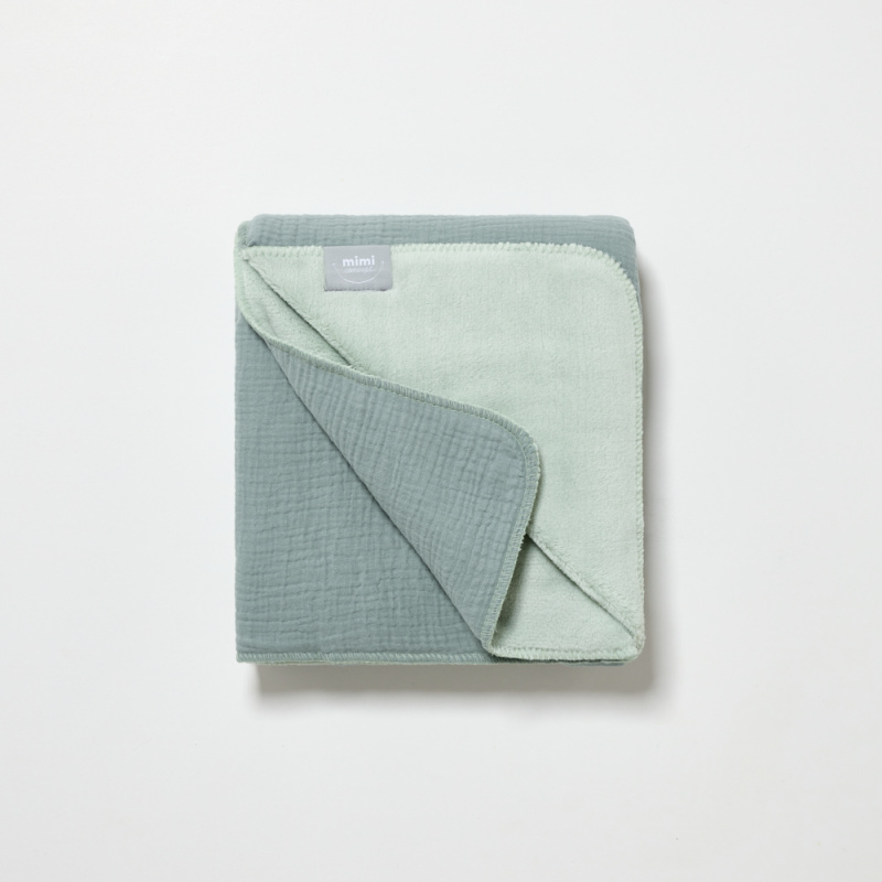 Mušelínová deka oboustranná Mint Green