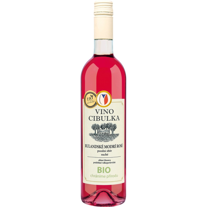 Vino Cibulka BIO Rulandské modré rosé 2022 pozdní sběr