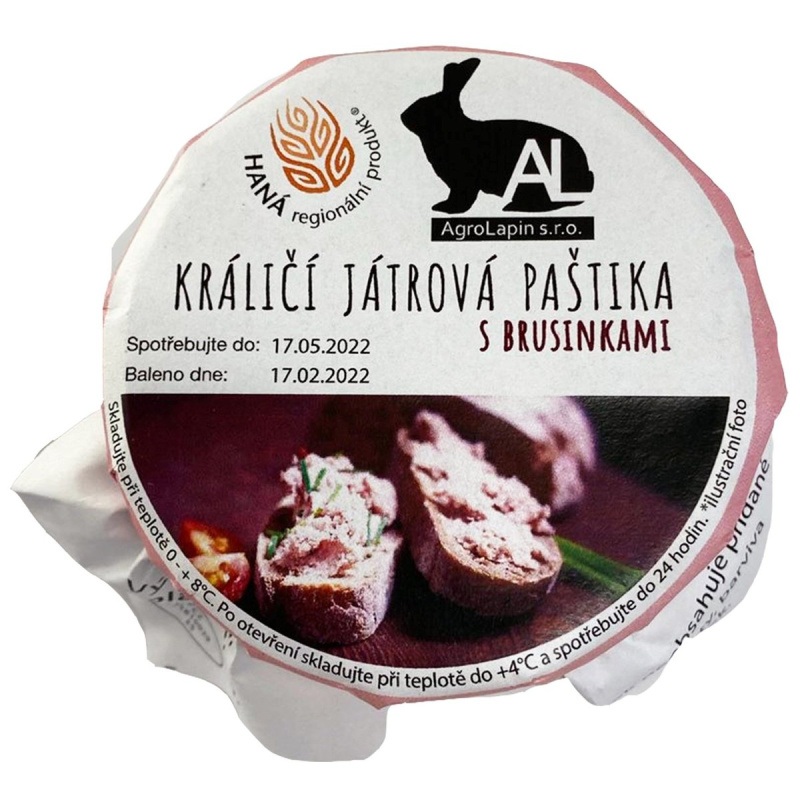 Farma Výšovice Králičí játrová paštika s brusinkami