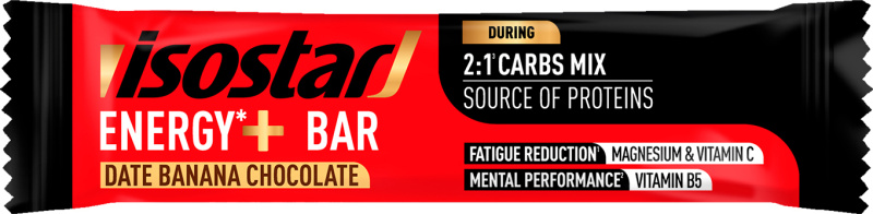 ISOSTAR Energy+ bar, tyčinka, 32 g datle, ban, čok