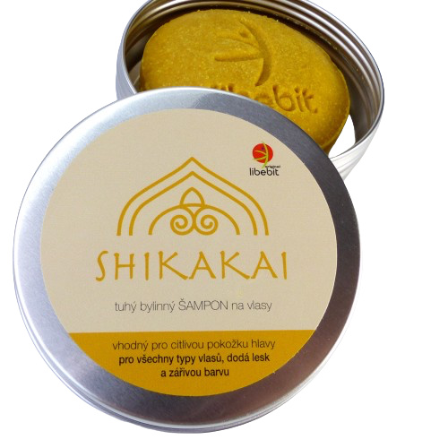 Libebit Tuhý bylinný šampon SHIKAKAI v plechové krabičce, 70 g