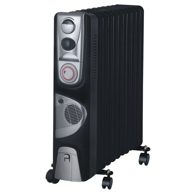 Olejový radiátor Guzzanti GZ 411BTF / 2900 W / černá Varianta: ivi1