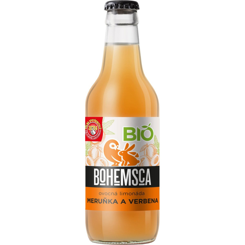 Bohemsca BIO Limonáda meruňka a verbena sklo