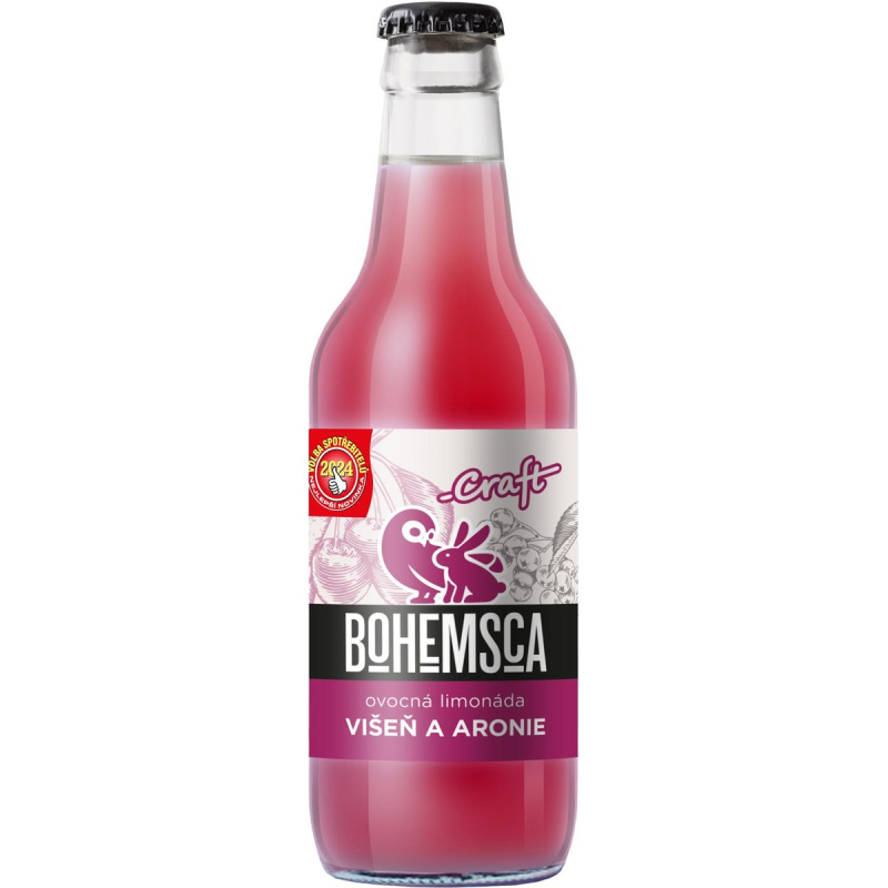 Bohemsca Craft Limonáda višeň a aronie sklo