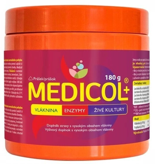 MEDICOL PLUS Vláknina + enzymy + živé kultury 180 g
