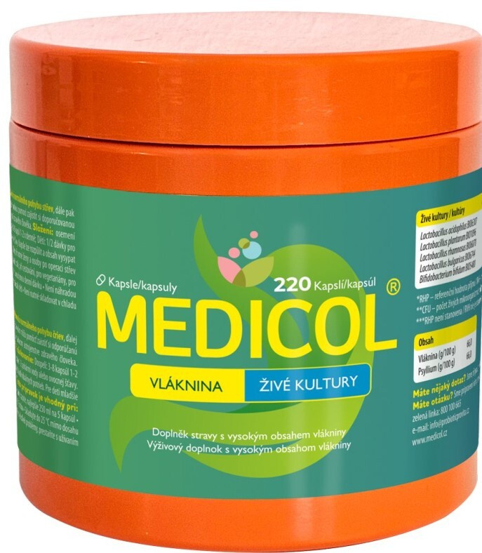 MEDICOL Vláknina a živé kultury 220 kapslí