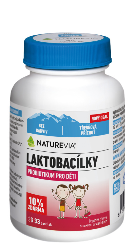 NatureVia Laktobacílky třešňové 33 pastilek