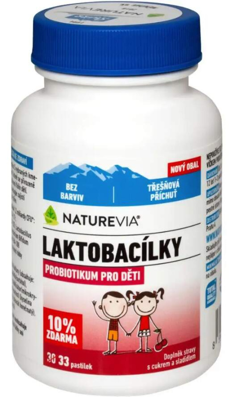 NatureVia Laktobacílky třešňové 33 pastilek