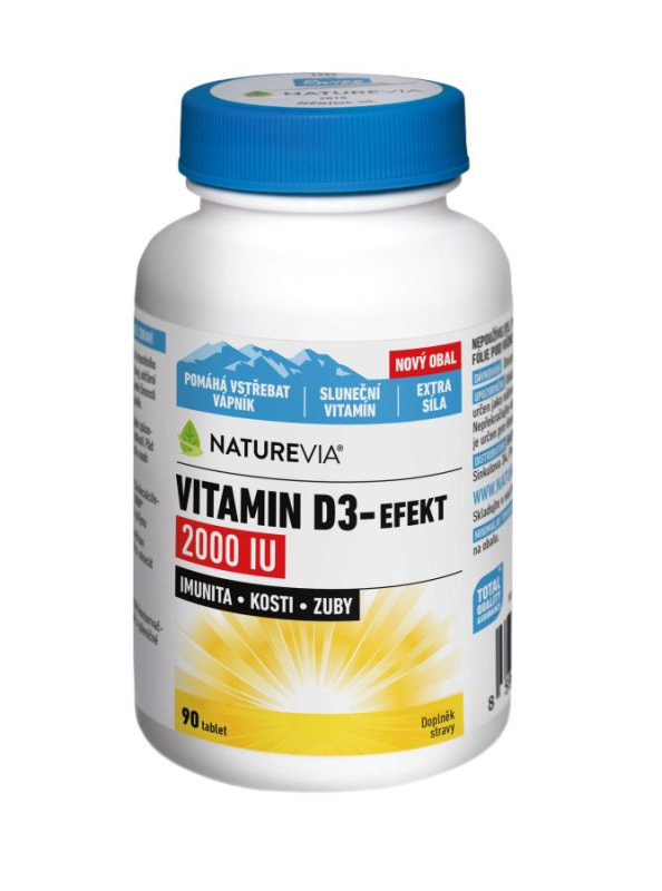 NatureVia Vitamin D3-Efekt 2000IU tbl.90