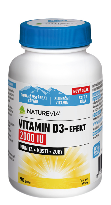 NatureVia Vitamin D3-Efekt 2000IU tbl.90