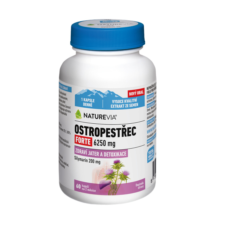 NatureVia Ostropestřec forte cps.60