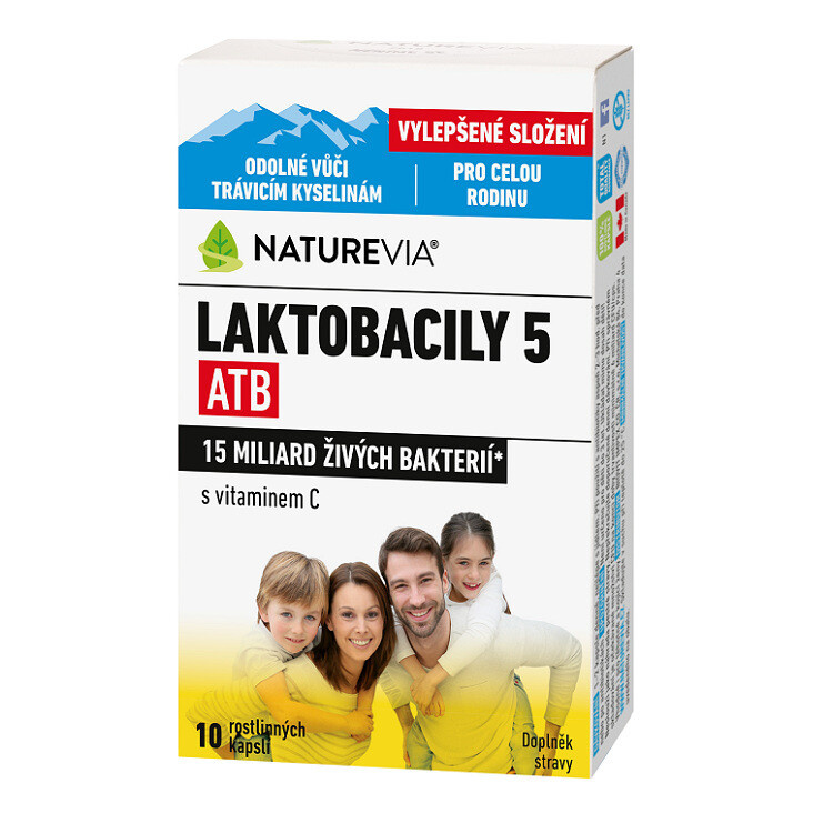 NATUREVIA Laktobacily 5 ATB 10 kapslí