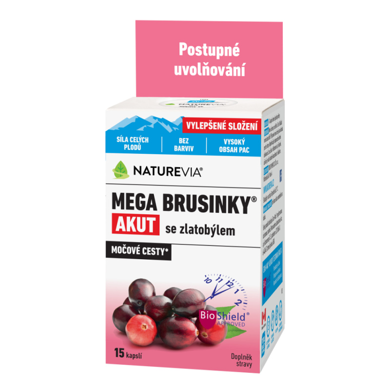 NatureVia Mega brusinky Akut cps.15