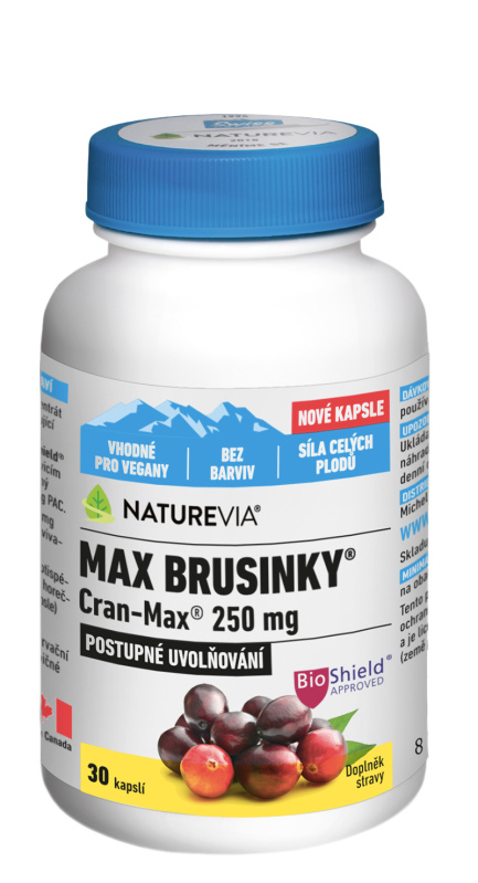 NATUREVIA Max brusinky Cran-Max 30 kapslí
