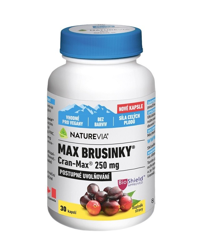 NATUREVIA Max brusinky Cran-Max 30 kapslí