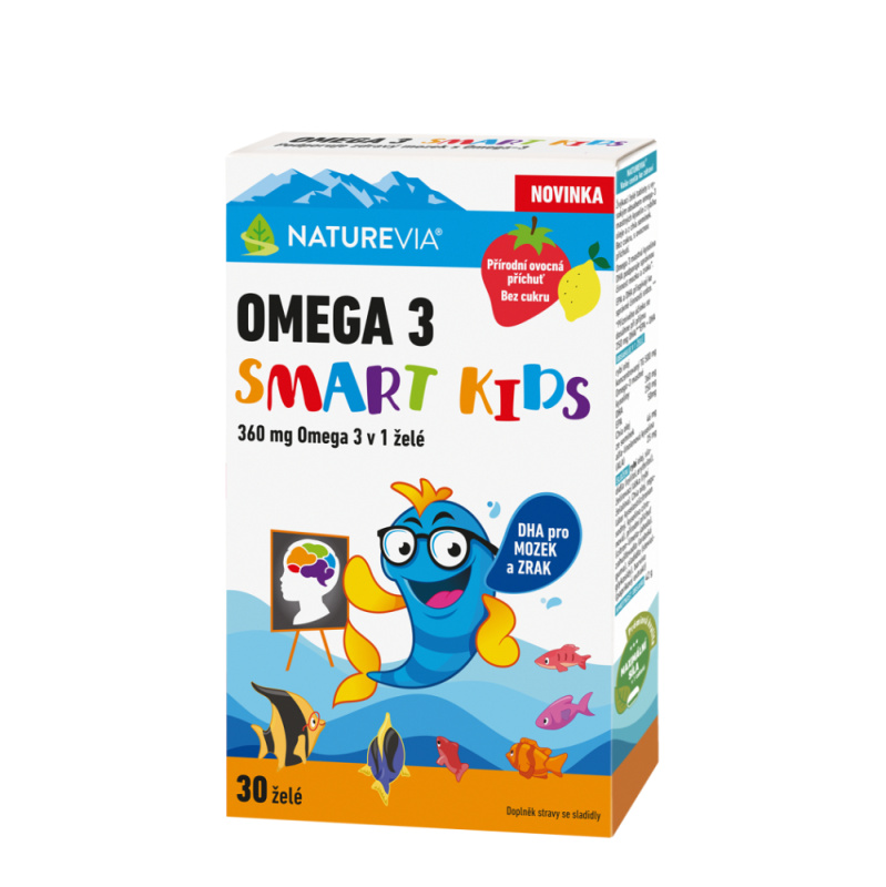 NatureVia Omega 3 Smart Kids 30 želé