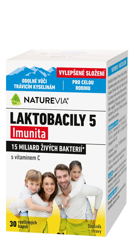NATUREVIA Laktobacily 5 Imunita 30 kapslí