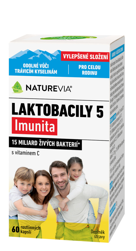 NatureVia Laktobacily 5 Imunita cps.60