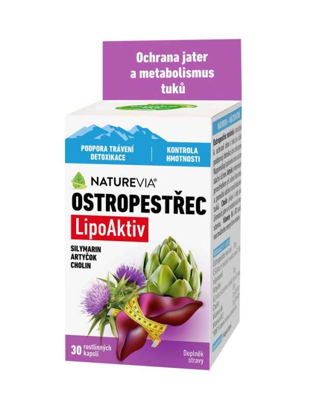 NATUREVIA Ostropestřec LipoAktiv 30 kapslí