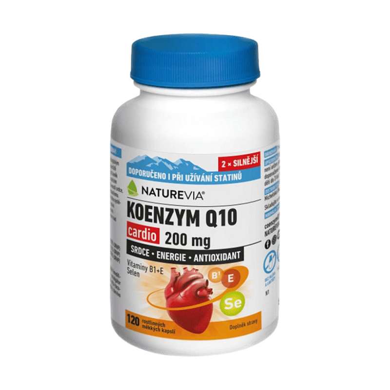 NatureVia Koenzym Q10 cardio 200 mg 120 kapslí
