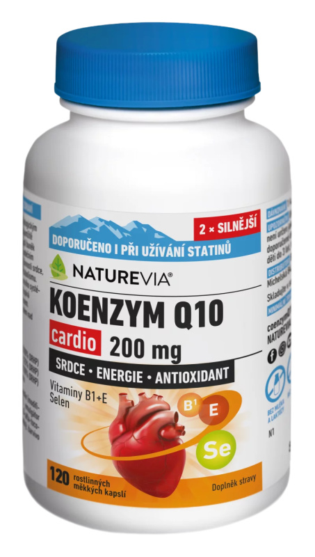 NatureVia Koenzym Q10 cardio 200 mg 120 kapslí