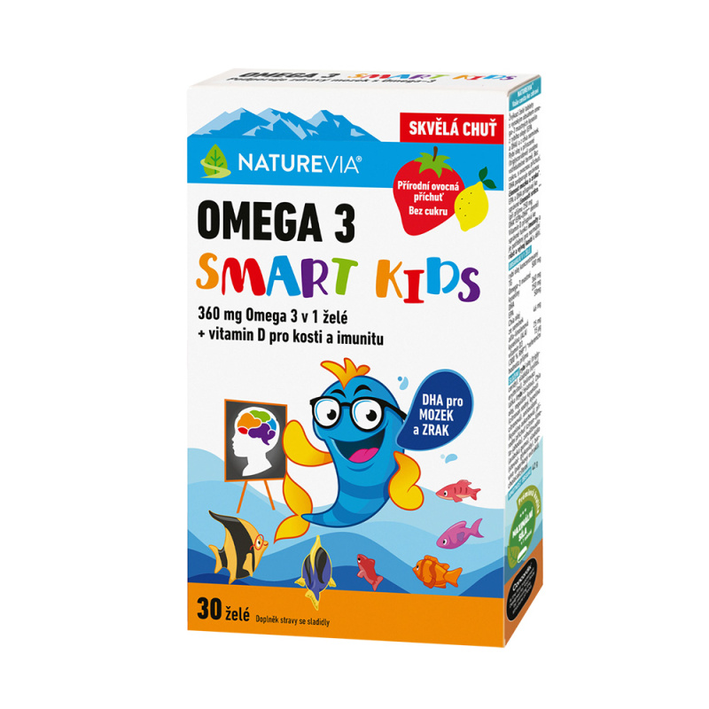 NATUREVIA Omega 3 smart kids 30 želé