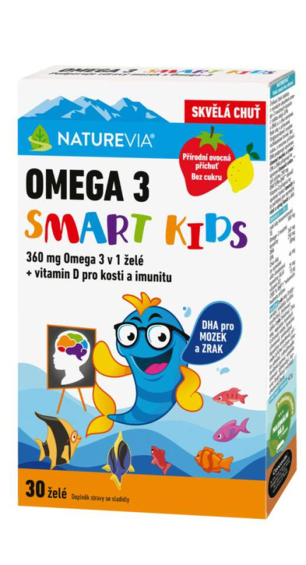 NATUREVIA Omega 3 smart kids 30 želé
