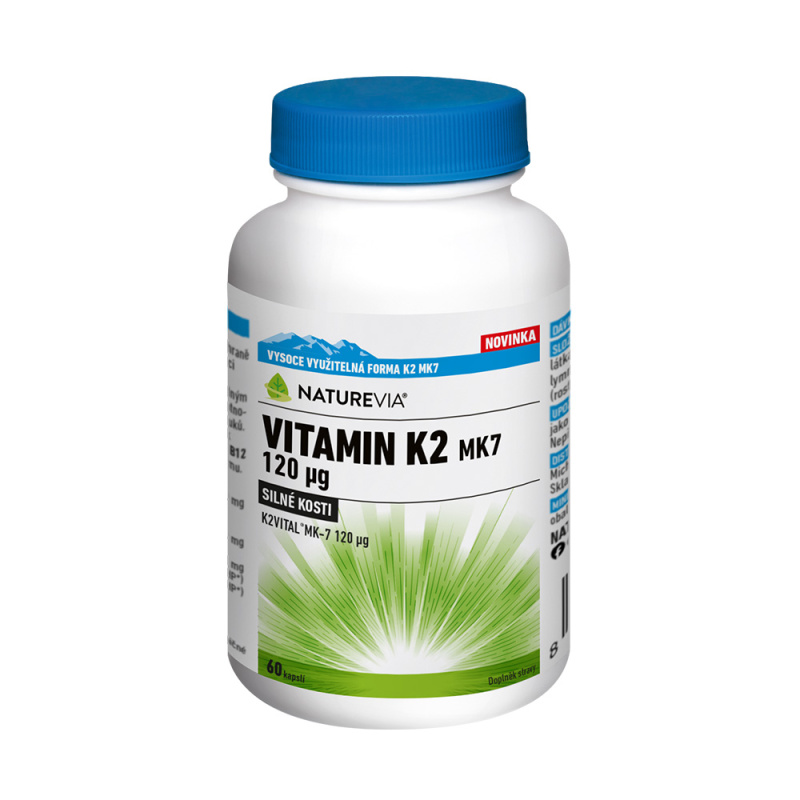 NatureVia Vitamin K2 MK7 120mcg cps.60