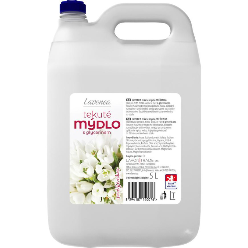 LAVON tekuté mýdlo Sněženka, 5l