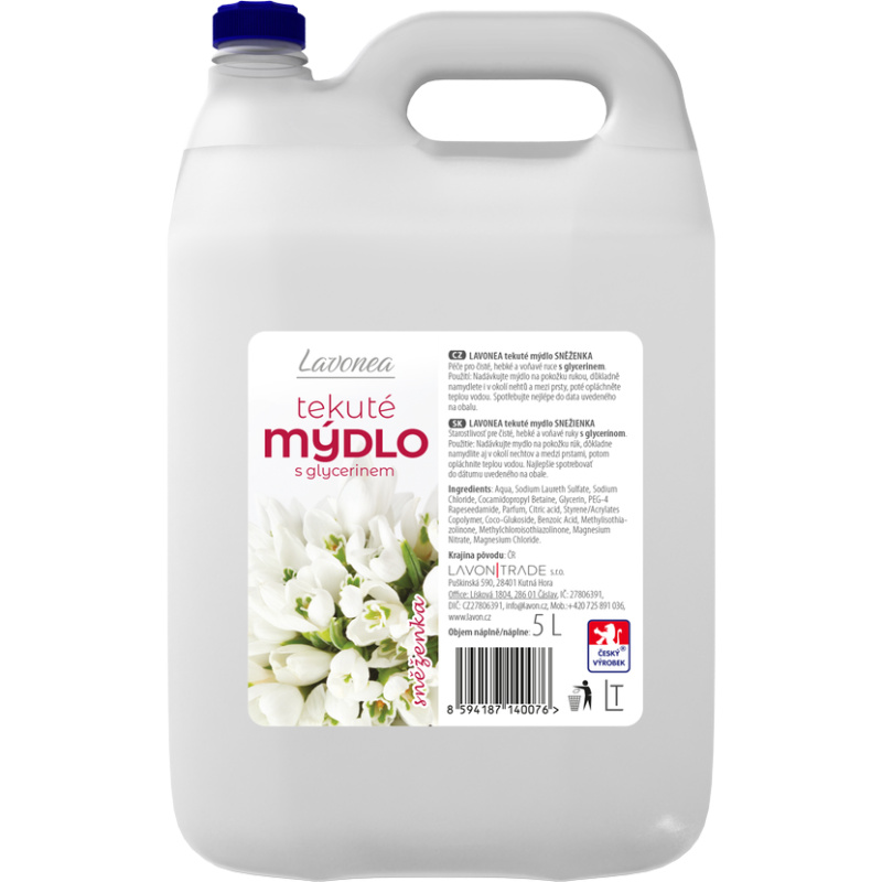 LAVON tekuté mýdlo Sněženka, 5l