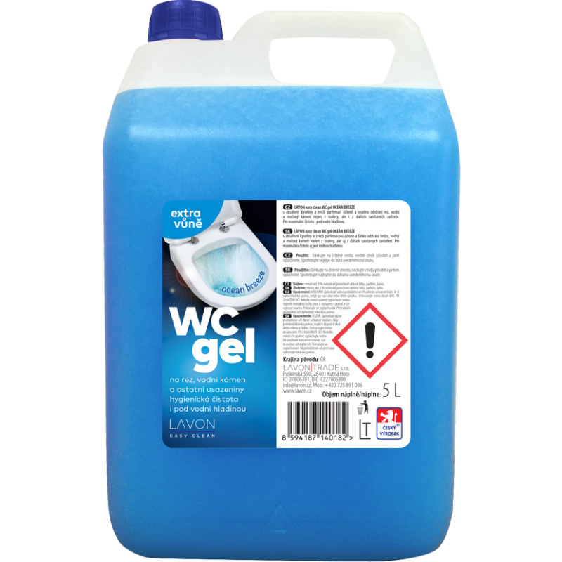 LAVON Easy Clean WC gel Ocean Breeze, 5l