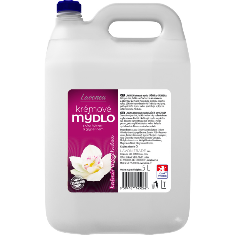 LAVON krémové mýdlo kašmír & orchidea, 5l