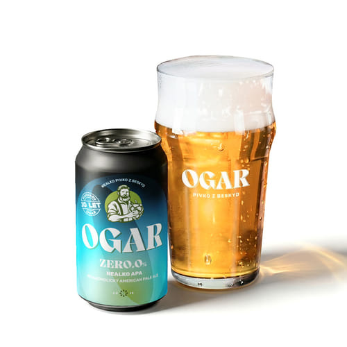 Nealko pivo Ogar ZERO APA 0,33 l