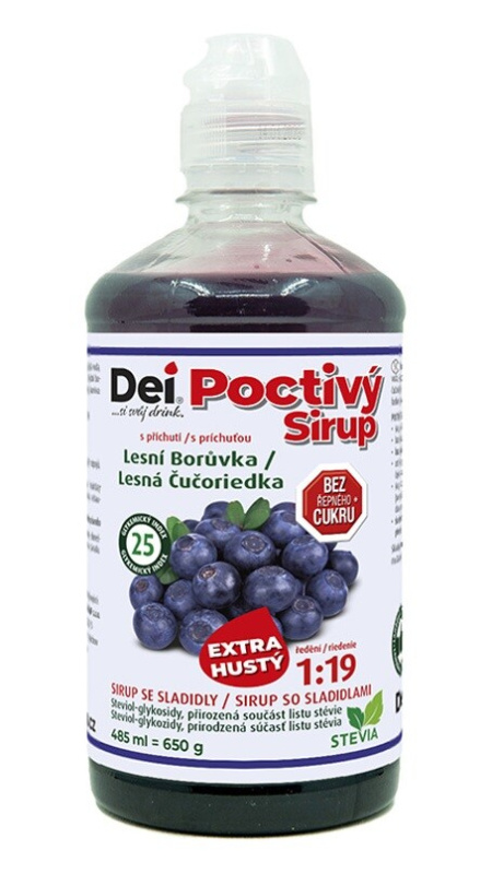 CUKRSTOP CUKR STOP sirup 650g - Lesní Borůvka