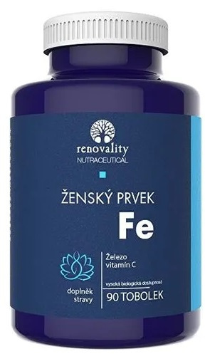 RENOVALITY Ženský prvek Fe s Acerolou, 90ks