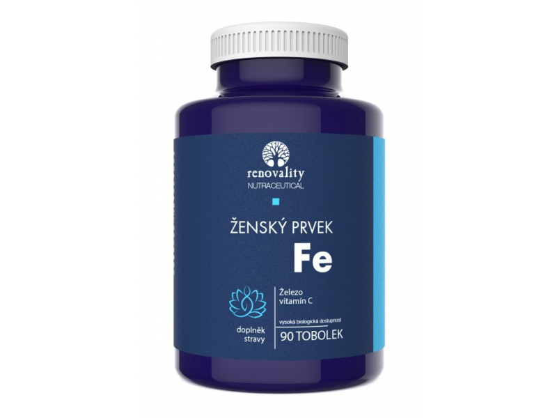RENOVALITY Ženský prvek Fe s Acerolou, 90ks