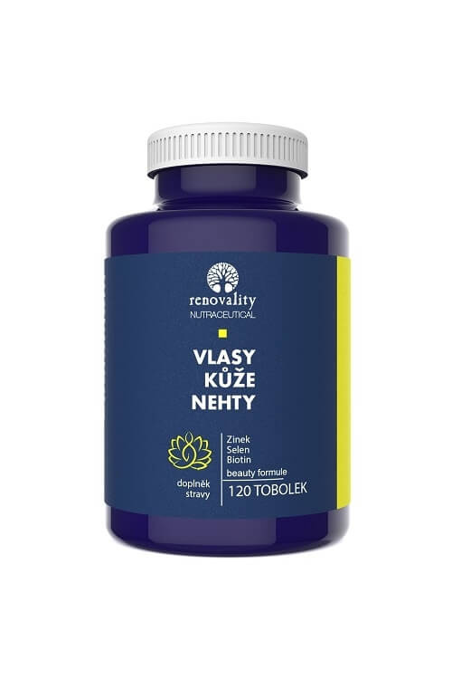 Renovality Vlasy, kůže nehty 120 kapslí