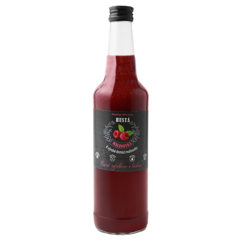 Fresca Hustá malina sirup sklo