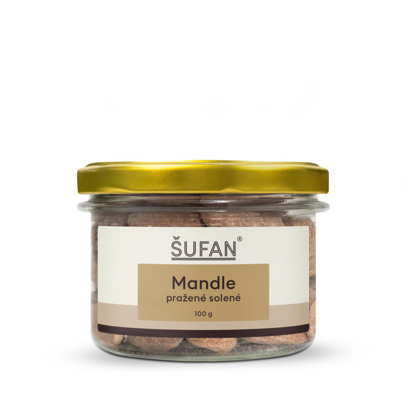 Pražené solené mandle, 100 g