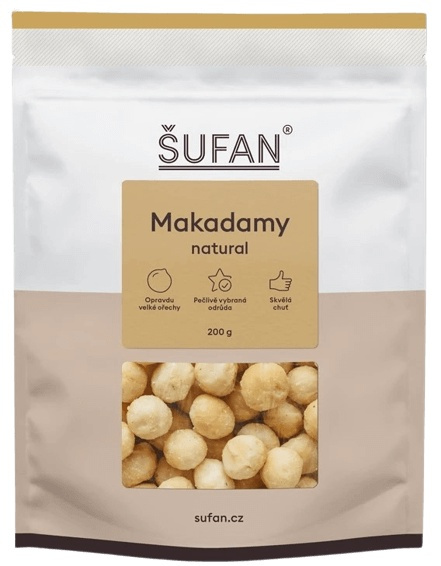 Šufan Ořechy 200 g - makadamové ořechy natural