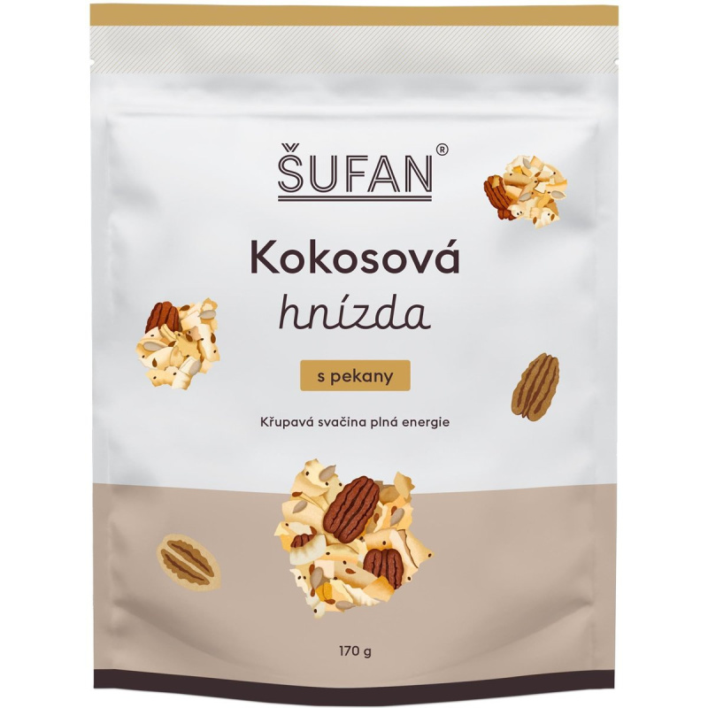 Šufan Kokosová hnízda 170 g - s pekany
