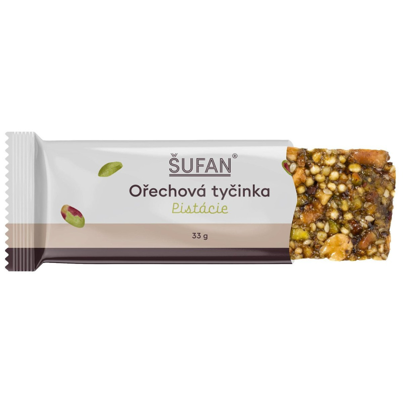 Šufan Ořechová tyčinka 33 g - pistácie