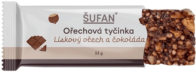 Šufan Ořechová tyčinka 33 g - ořech/ čokoláda