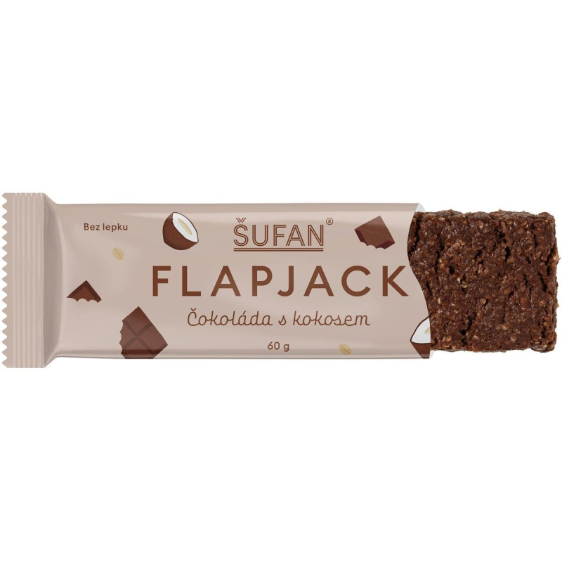Šufan Flapjack 60 g - čokoláda/ kokos