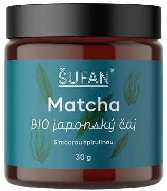 Šufan BIO Japonský čaj Matcha 30 g - s modrou spirulínou
