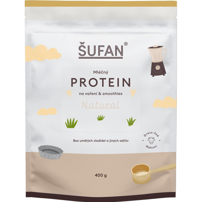 Šufan Mléčný Protein Na Vaření a Smoothies 400 g - natural