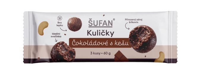 Šufan Kuličky 60 g - čokoládové s kešu