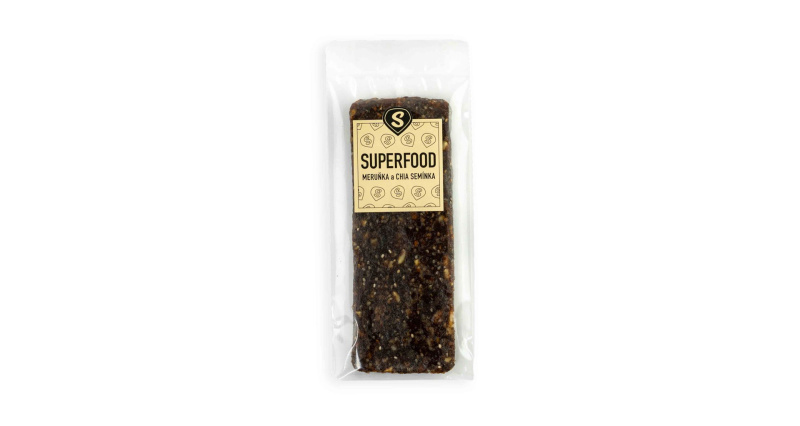 Superfood tyčinka meruňka a chia semínka váha 1kg (20x 50g)